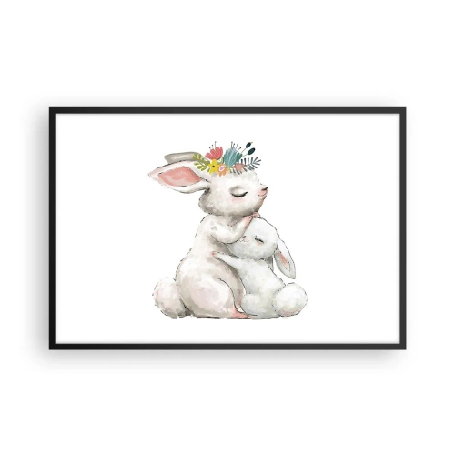 Affisch i svart ram - Alltid bäst hos mamma - 91x61 cm