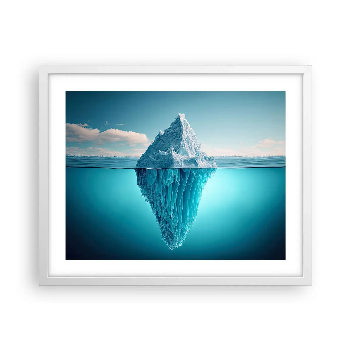 Affisch i vit ram - Isdrottning - 50x40 cm