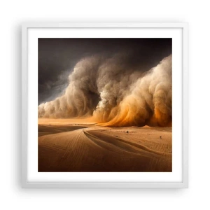 Affisch i vit ram - Öknens vrede - 50x50 cm
