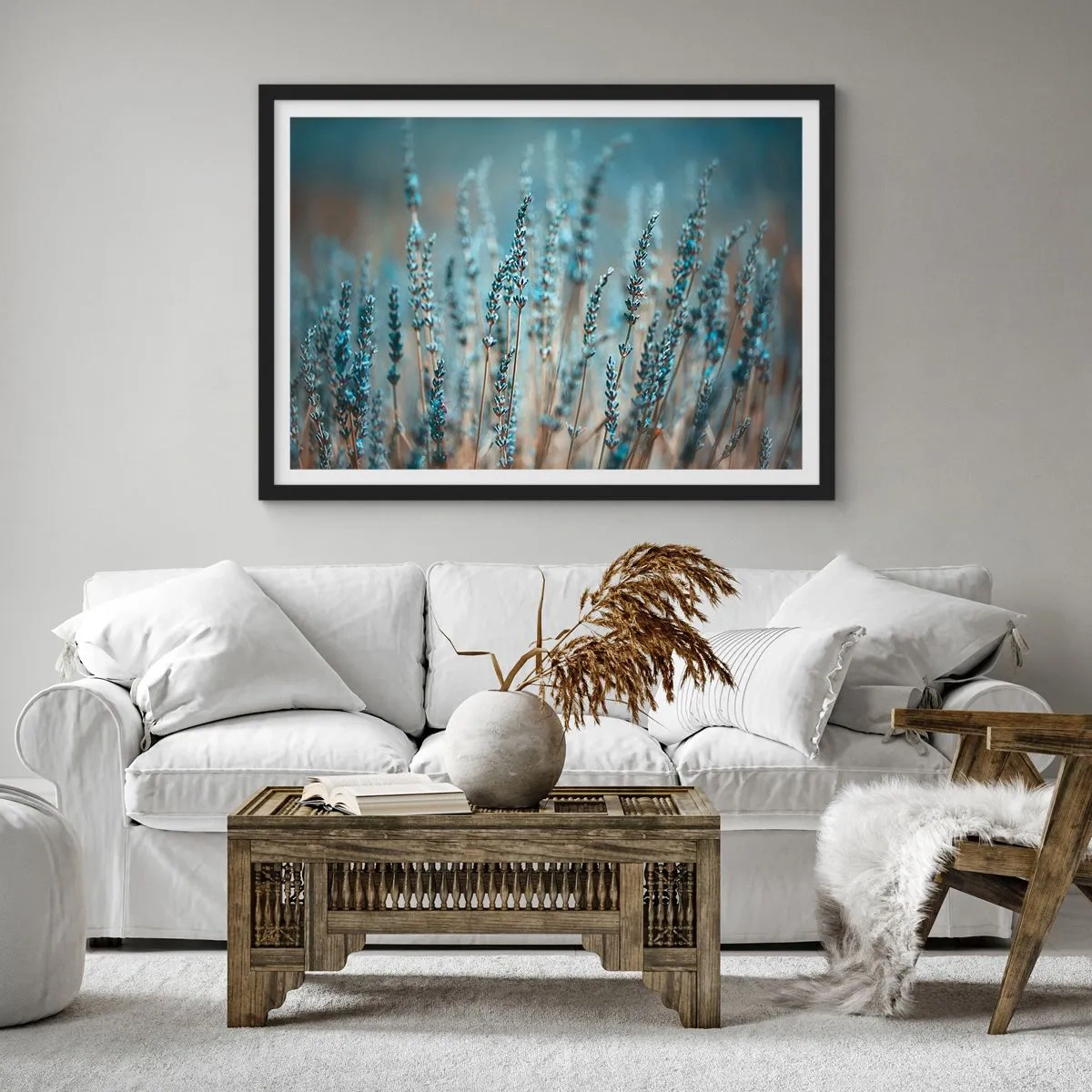 Affisch i svart ram - Doftande åkermark - 70x50 cm