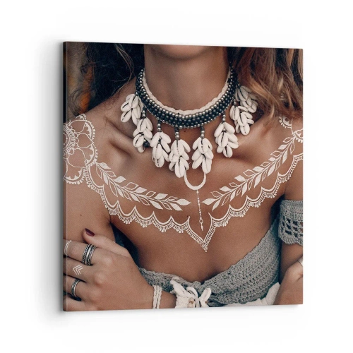 Canvastavla - Bild på duk - Kvinnlighetens talismaner, ritualer - 70x70 cm