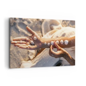 Canvastavla - Bild på duk - Skönhet inom handens räckvidd - 120x80 cm