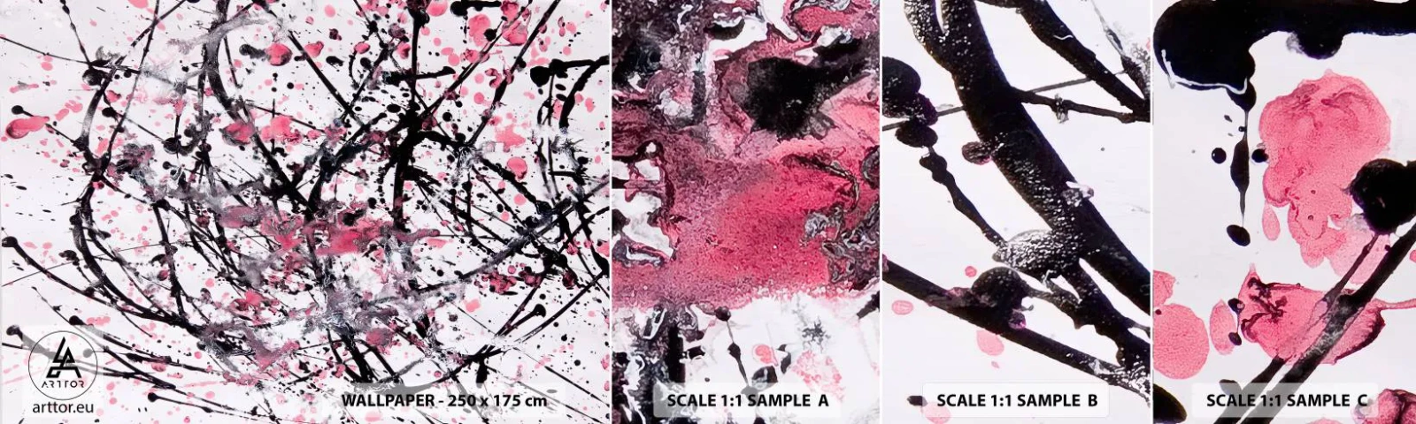 Fototapet Prov Standard Eco - Livets flyktiga natur - Abstraktion, Bit, Modernt mönster - 100x30 cm