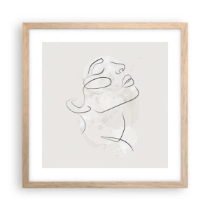 Affisch i ram av ljusek - Drömmens kontur - 40x40 cm