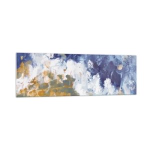 Glastavla - Bild på glas - Elementens dans - 160x50 cm