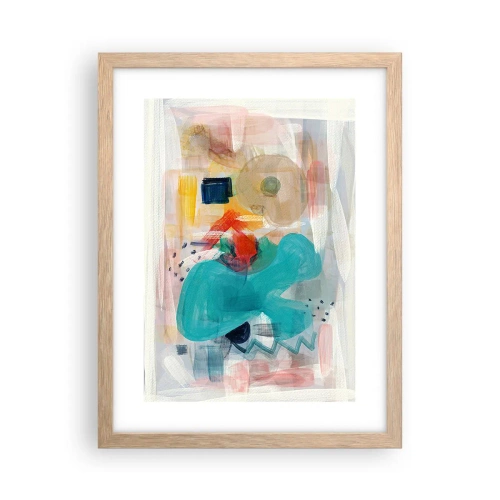 Affisch i ram av ljusek - Ett färgglatt spel - 30x40 cm