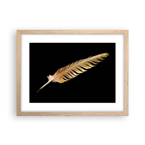 Affisch i ram av ljusek - Fjäder... - 40x30 cm