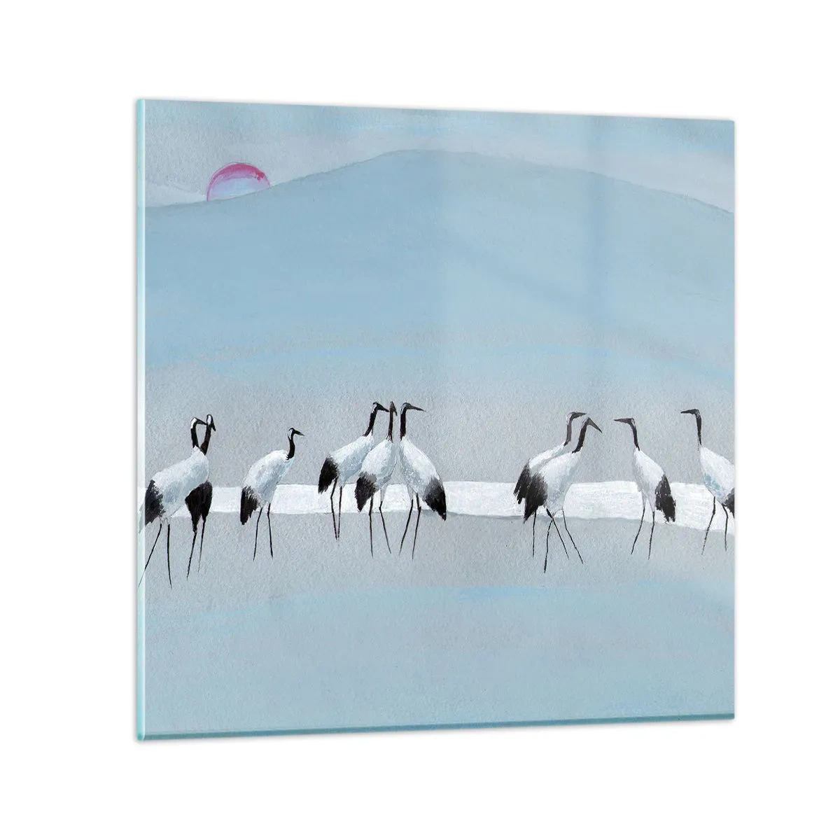 Glastavla - Bild på glas - Efter en het dag - 40x40 cm