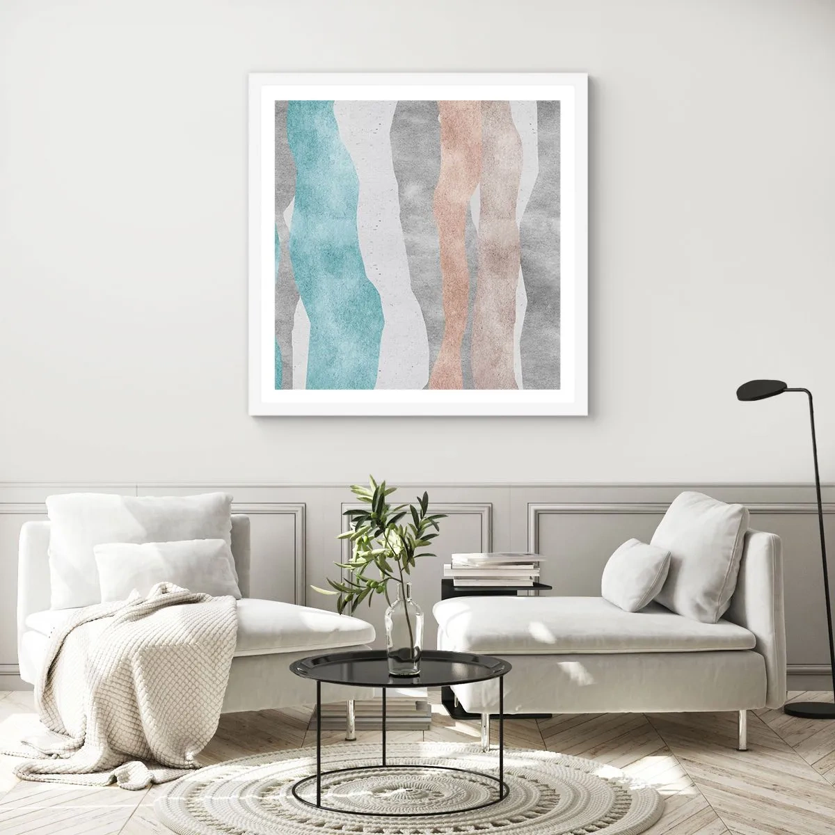 Affisch i vit ram - Närhetsstudie - 60x60 cm