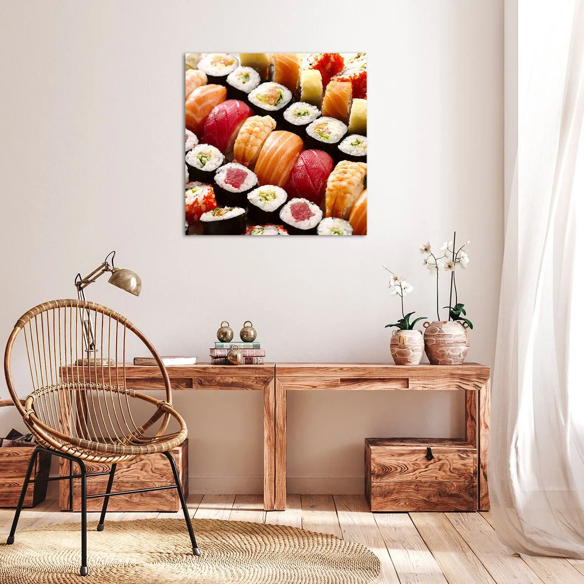 Canvastavla - Bild på duk - Asiens färger och smaker - 50x50 cm