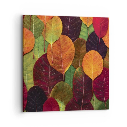 Canvastavla - Bild på duk - Höstmosaik - 70x70 cm