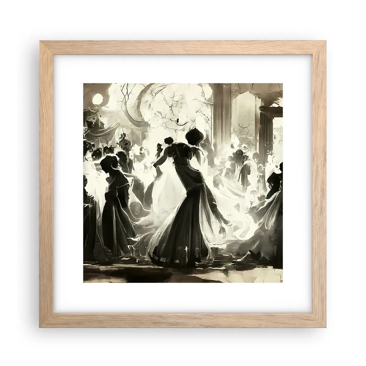 Affisch i ram av ljusek - Stor maskerad - 30x30 cm