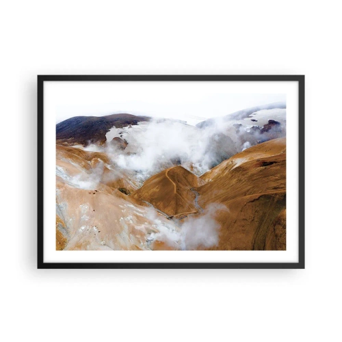 Affisch i svart ram - Islands råa skönhet - 70x50 cm