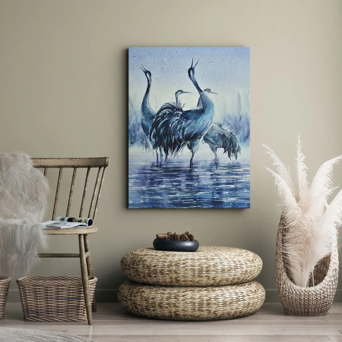 Canvastavla - Bild på duk - Morgonmöte - 70x100 cm