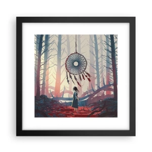 Affisch i svart ram - Hemlighetsfull ritual av lyckan - 30x30 cm
