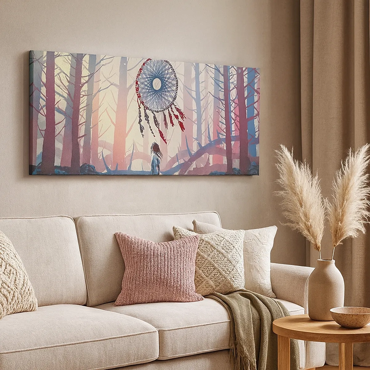 Canvastavla - Bild på duk - Hemlighetsfull ritual av lyckan - 30x30 cm