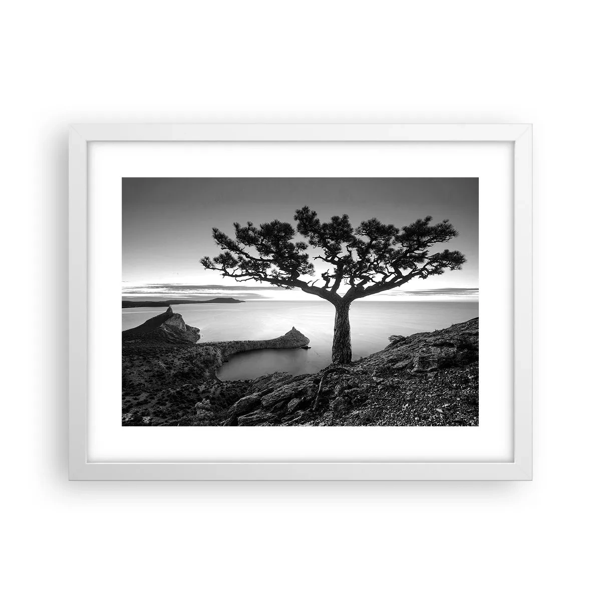 Affisch i vit ram - Ro enda fram till horisonten - 40x30 cm