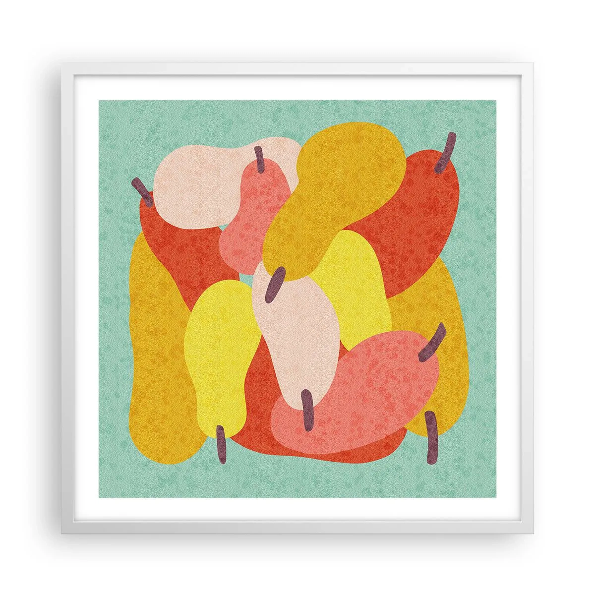 Affisch i vit ram - Smaka på sommarsolen - 60x60 cm