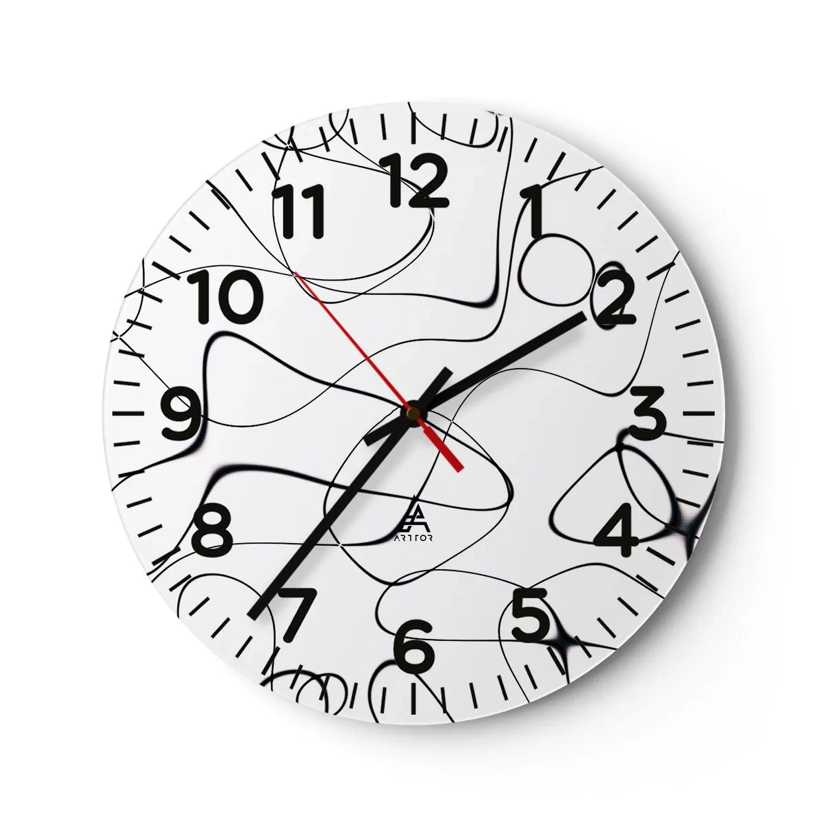 Väggklocka - Klocka på glas - Livets stigar, ödets tur - 40x40 cm