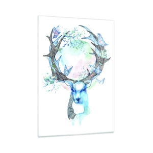 Glastavla - Bild på glas - Naturens styrka och mildhet - 50x70 cm