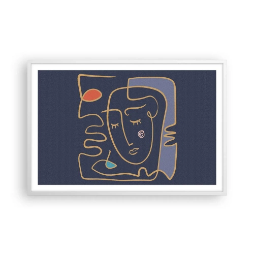 Affisch i vit ram - I drömmarnas värld - 91x61 cm