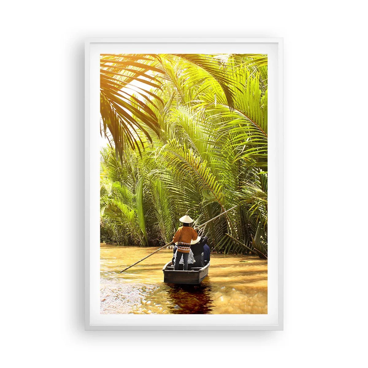 Affisch i vit ram - Genom en palmravin - 61x91 cm