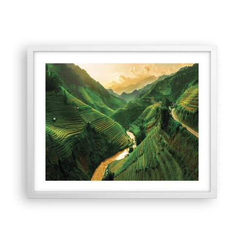Affisch i vit ram - Vietnamesisk dal - 50x40 cm