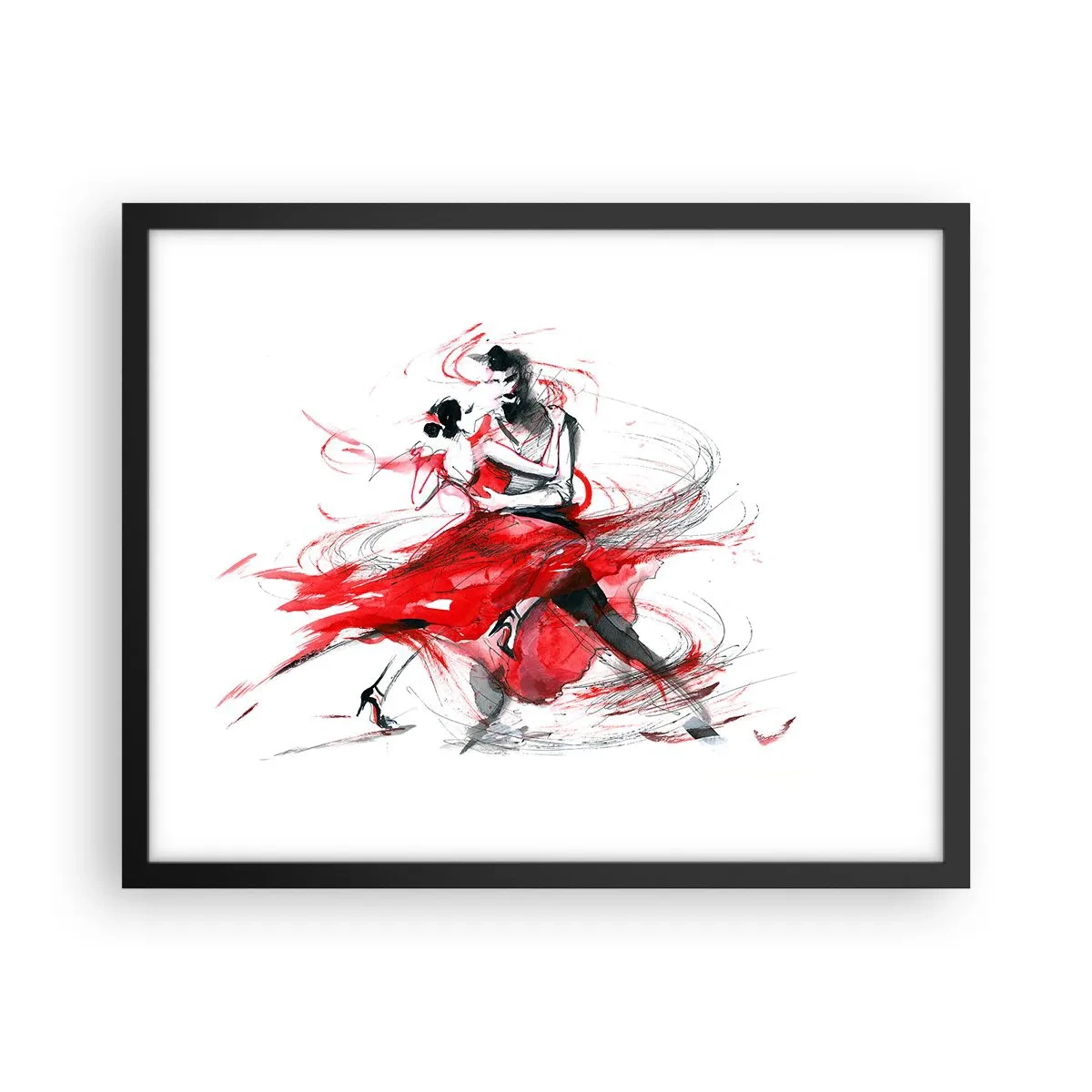 Affisch i svart ram - Tango - passionens rytm - 50x40 cm