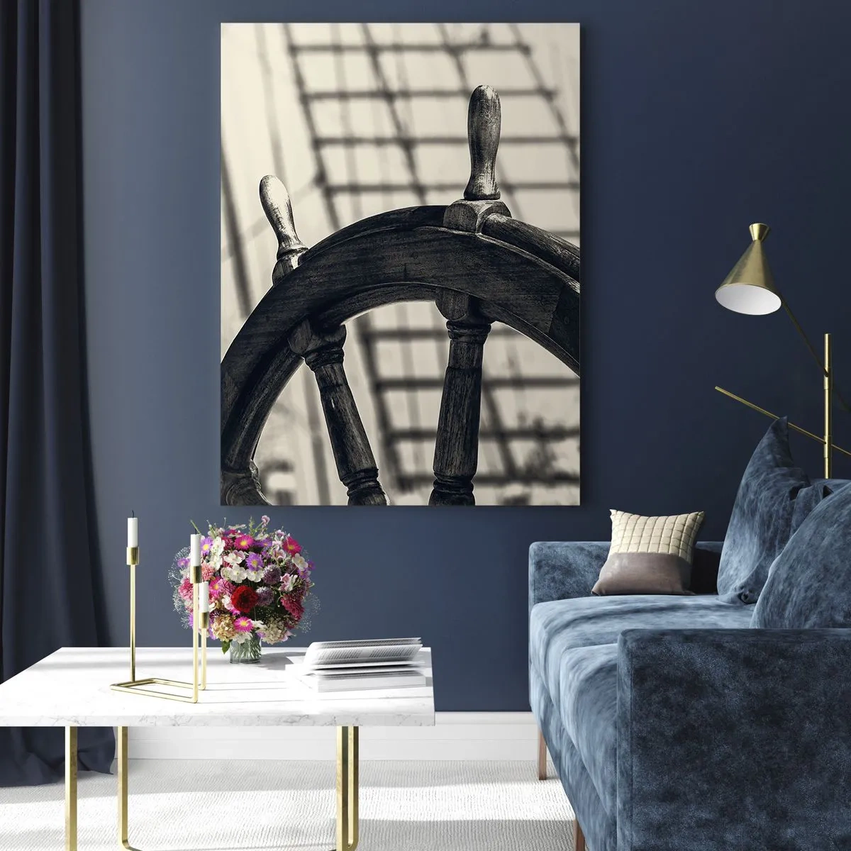 Glastavla - Bild på glas - Marina berättelser - 80x120 cm