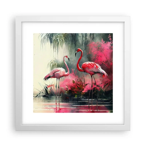 Affisch i vit ram - En lektion i naturlig charm - 30x30 cm