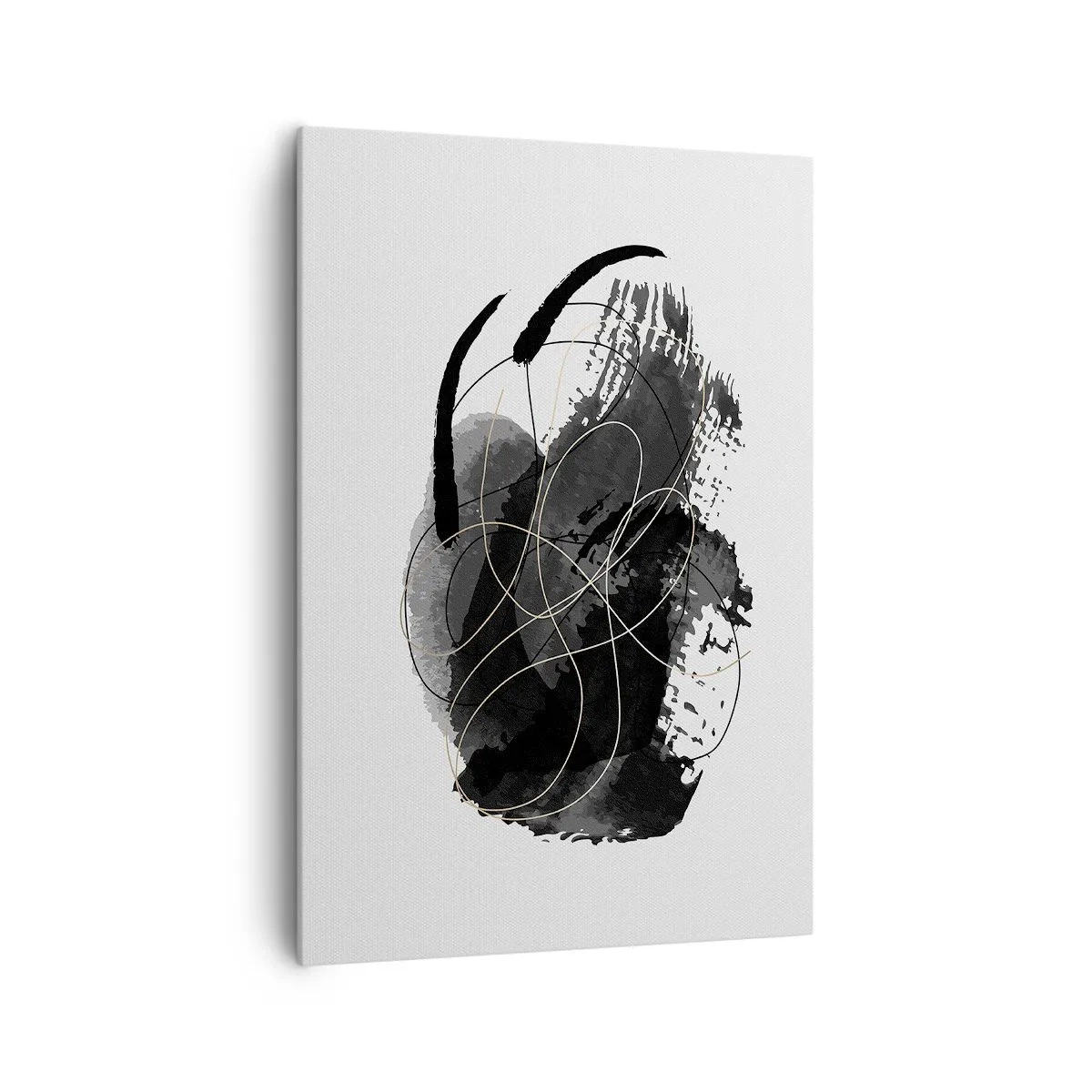 Canvastavla - Bild på duk - Uppkommen ur svärta - 70x100 cm