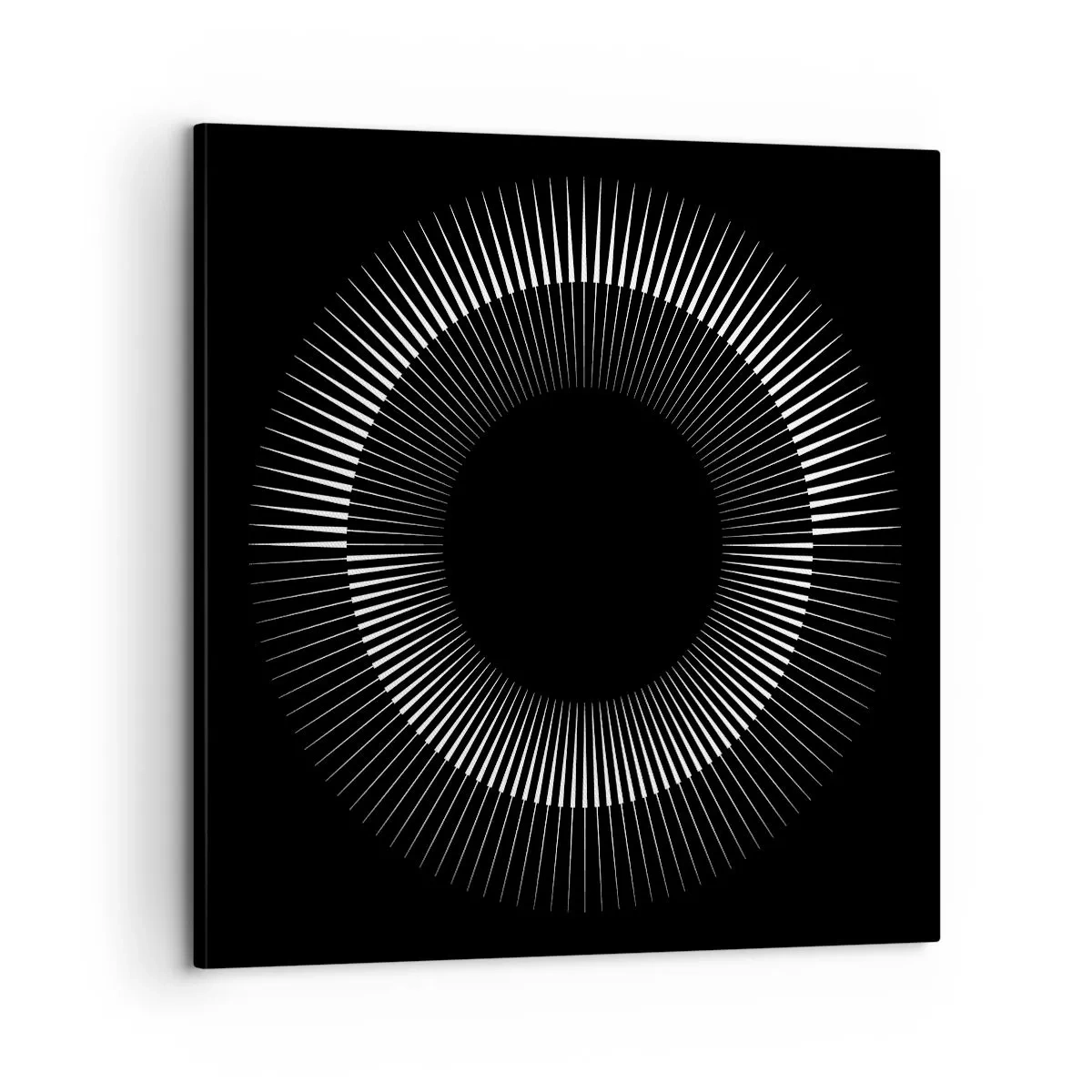 Canvastavla - Bild på duk - Svart sol - 60x60 cm