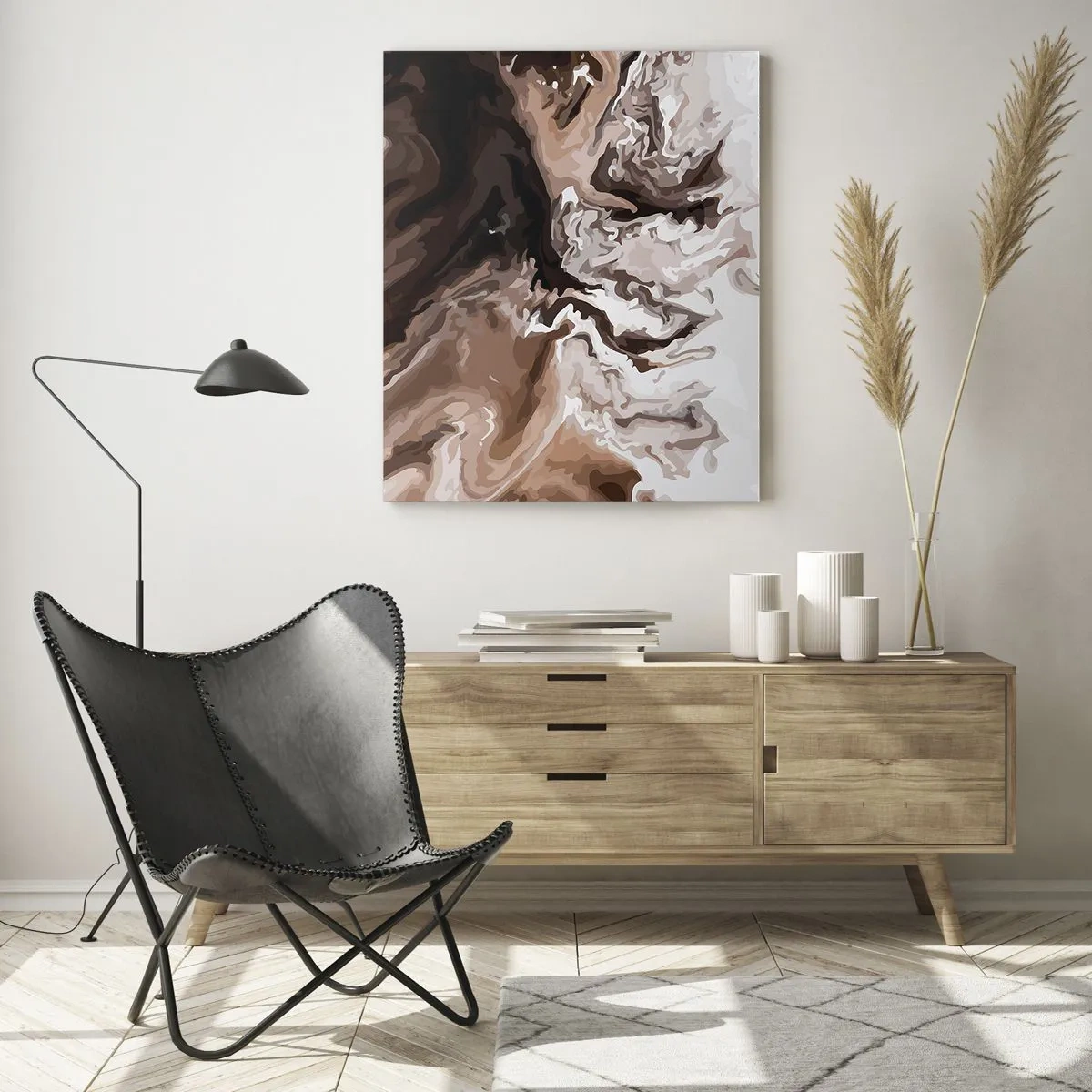 Glastavla - Bild på glas - Färgabstraktion - 80x120 cm