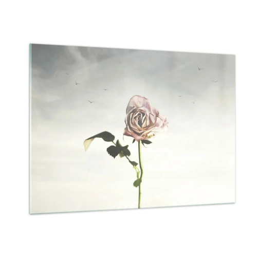 Glastavla - Bild på glas - Vårens välkomst - 100x70 cm