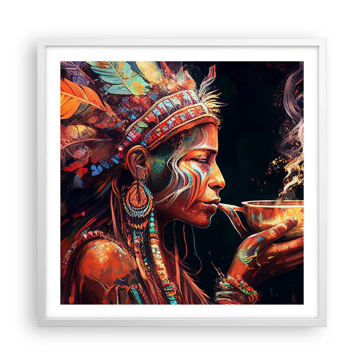 Affisch i vit ram - En magisk ritual - 60x60 cm