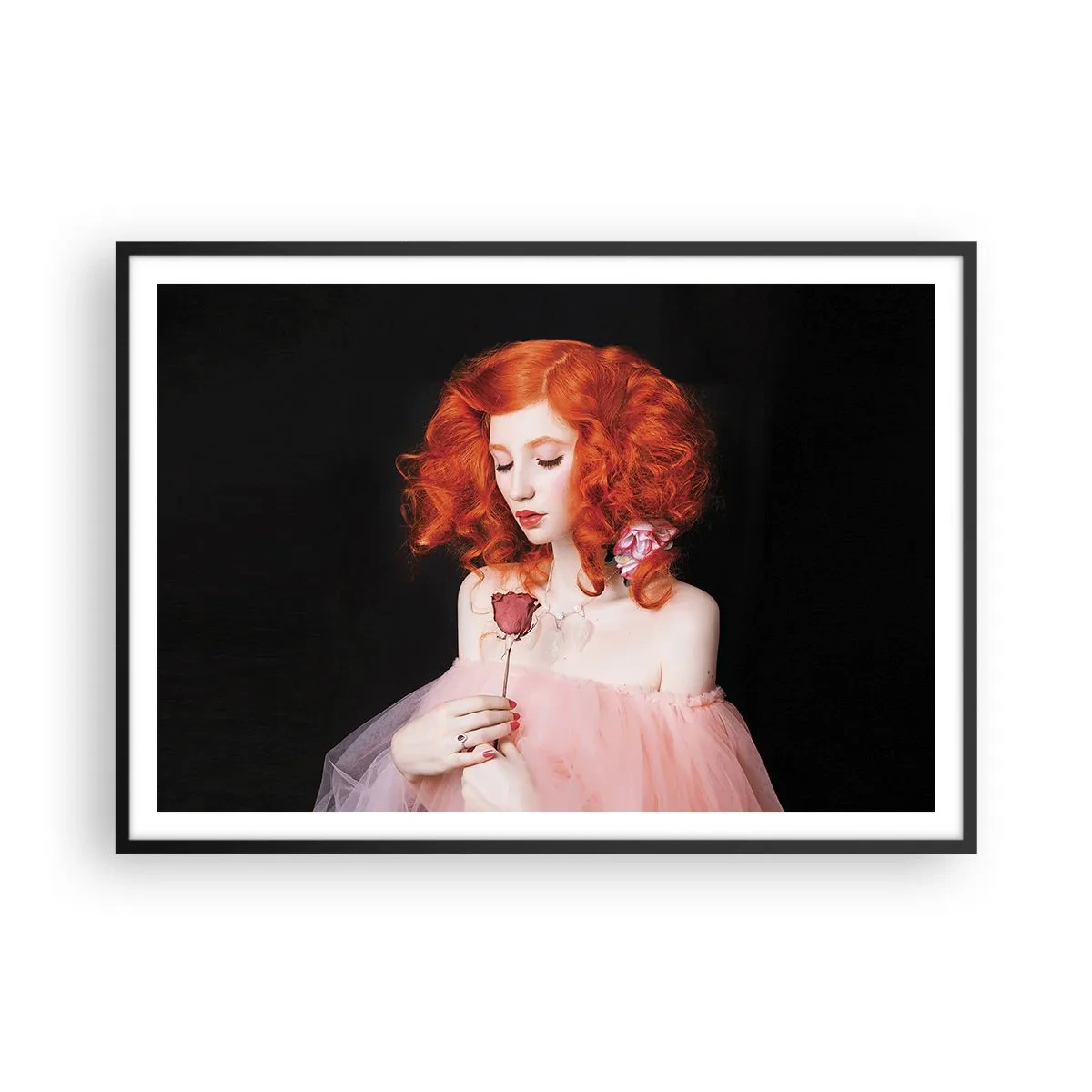 Affisch i svart ram - I Barockstil - 100x70 cm
