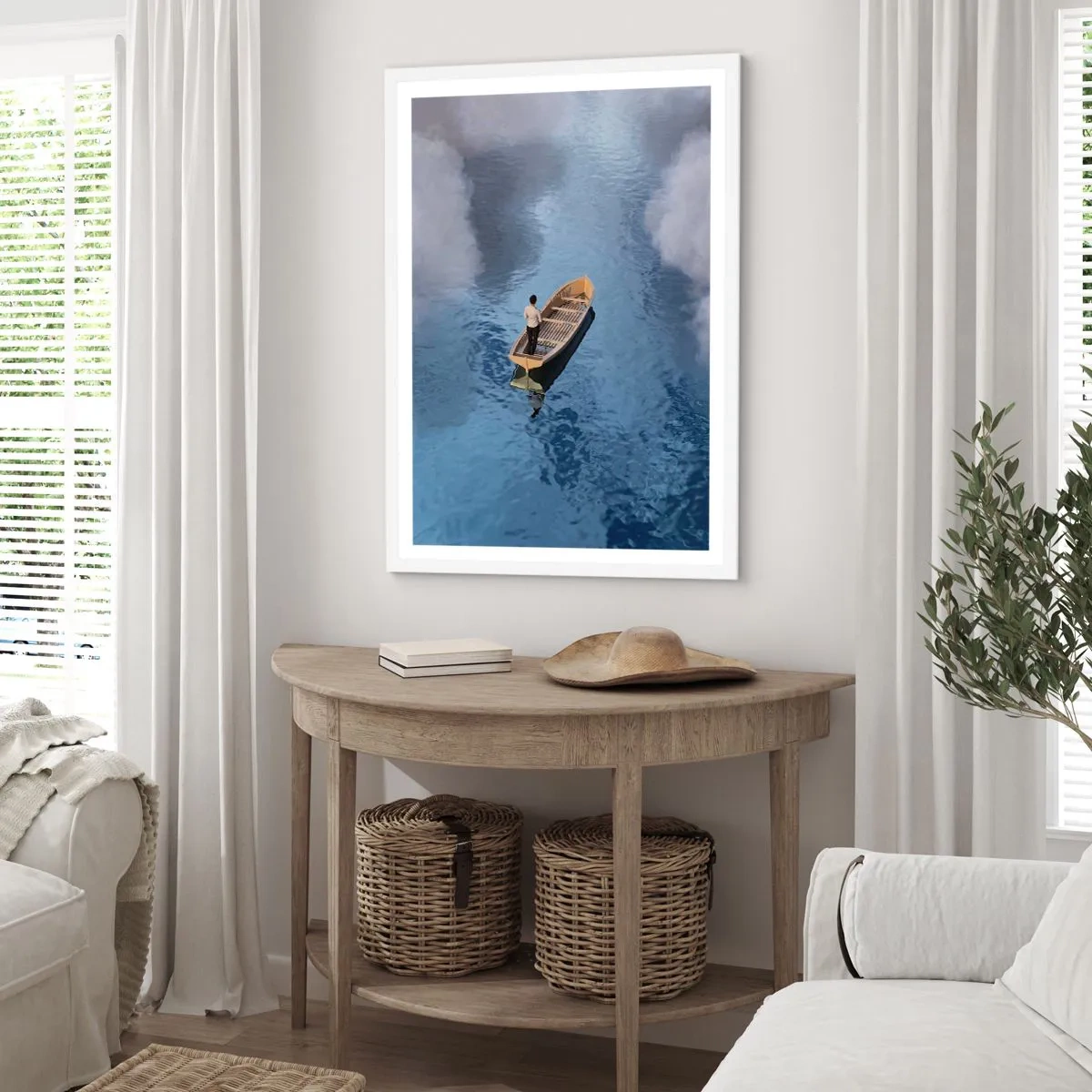 Affisch i vit ram - Livet - resan - det okända - 40x50 cm