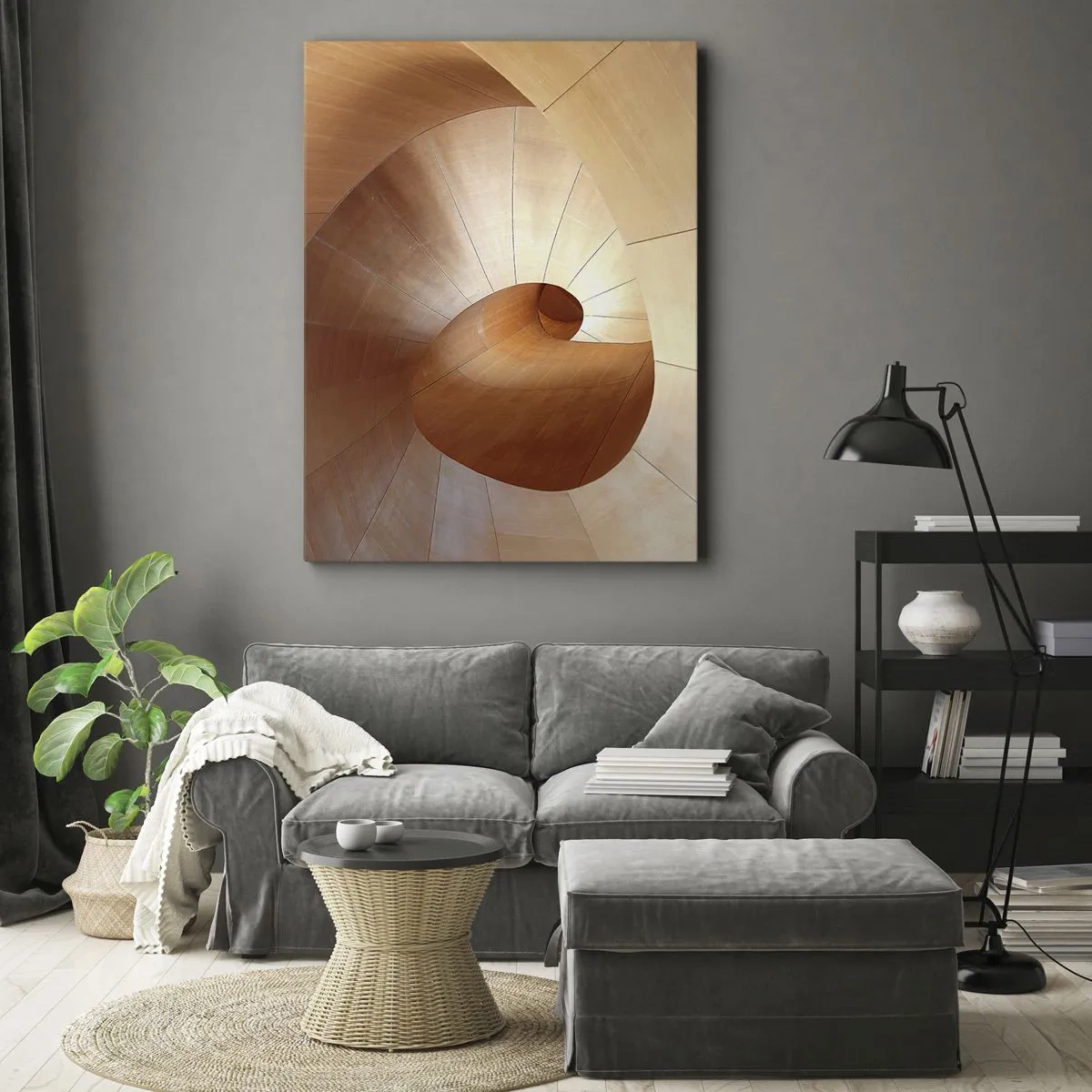 Canvastavla - Bild på duk - Arkitektonisk serpentin - 50x70 cm