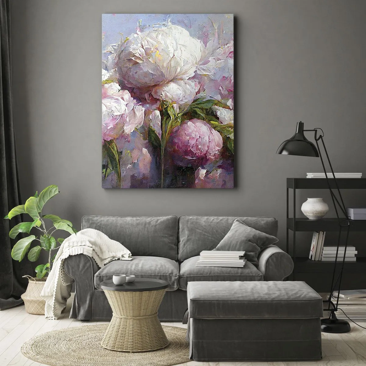 Canvastavla - Bild på duk - En bukett full av liv - 50x70 cm