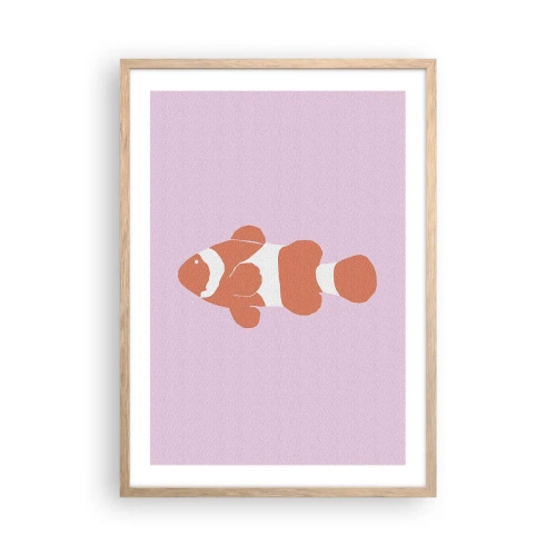 Affisch i ram av ljusek - Korall passar henne bra - 50x70 cm