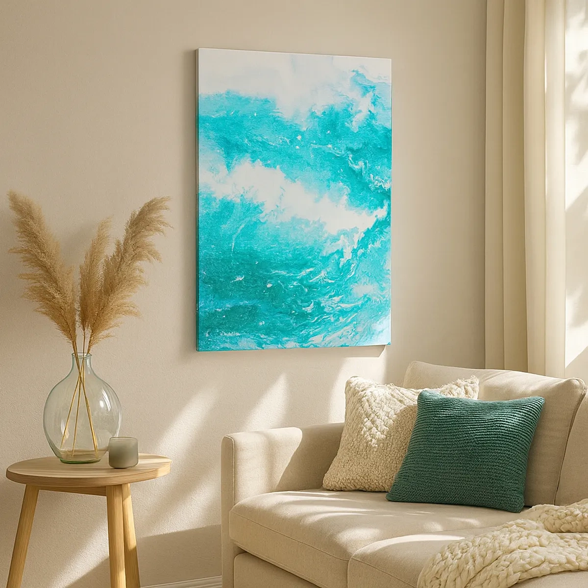 Canvastavla - Bild på duk - I elementets kärna - 50x70 cm