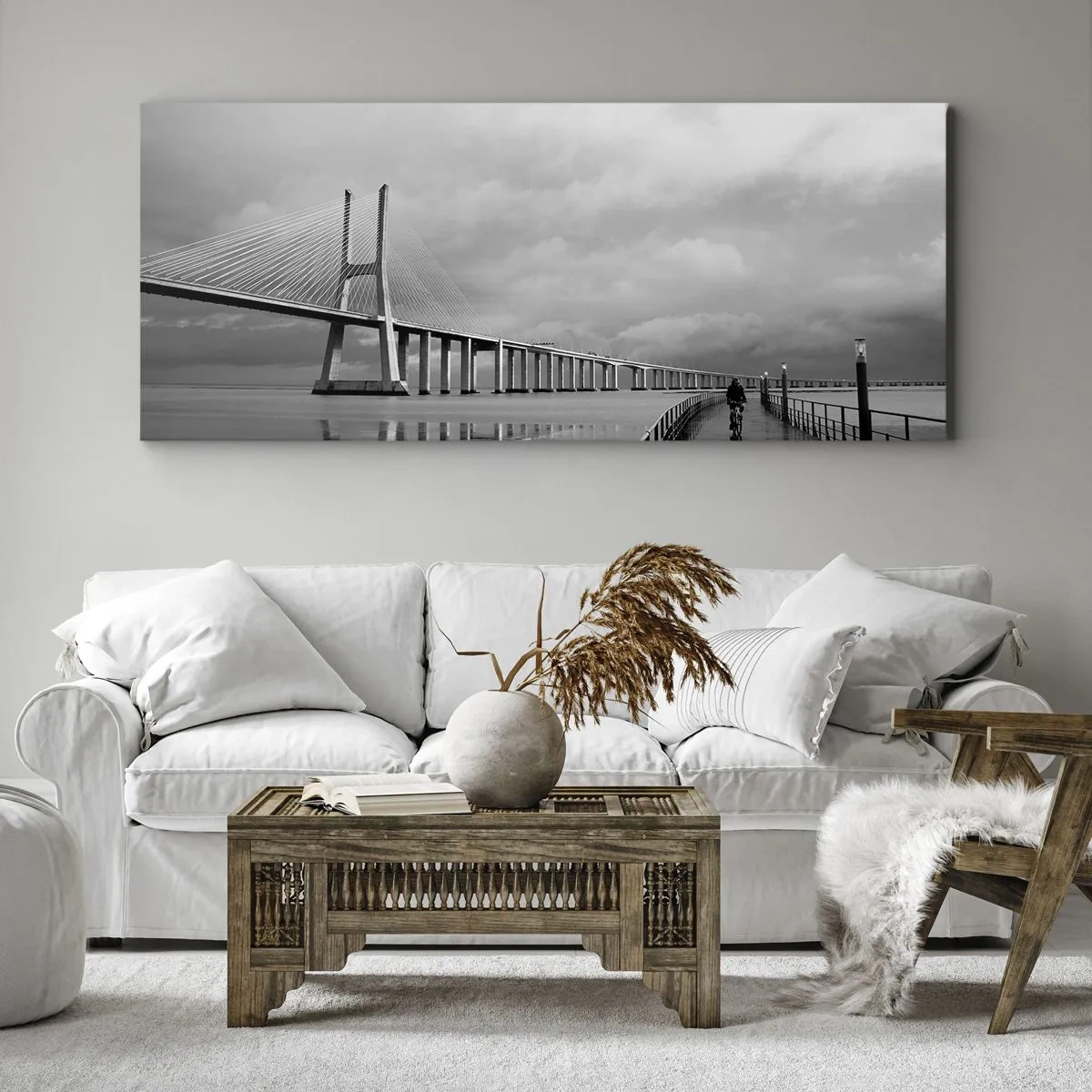 Canvastavla - Bild på duk - Var och en får det han/hon förtjänat - 160x50 cm