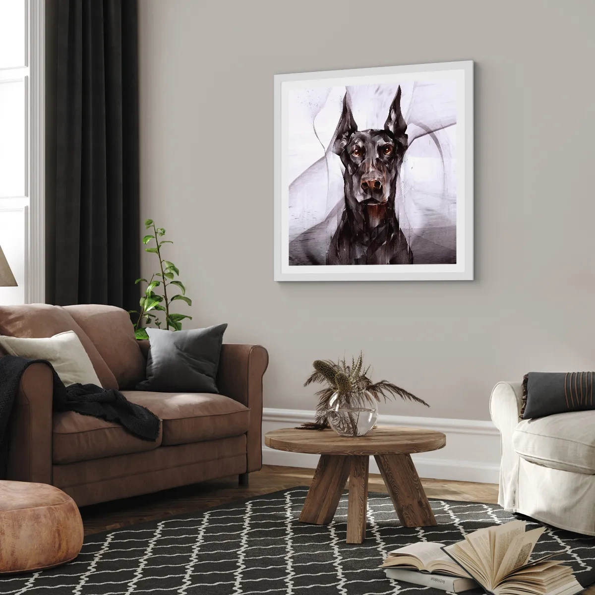 Affisch i vit ram - Rasren - 60x60 cm