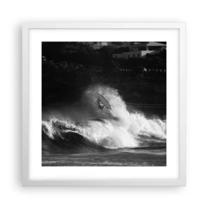 Affisch i vit ram - Utmaning accepterad! - 40x40 cm