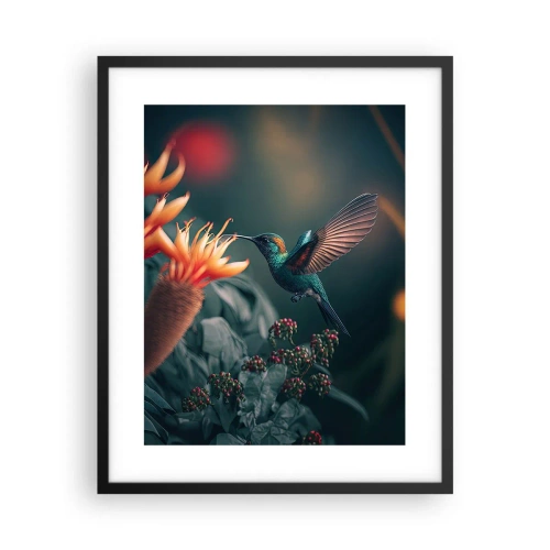 Affisch i svart ram - Ett verkligt färgglatt liv - 40x50 cm