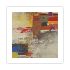 Affisch - Färgernas geometri - 40x40 cm
