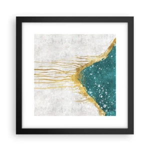 Affisch i svart ram - Gyllene tidvatten - 30x30 cm