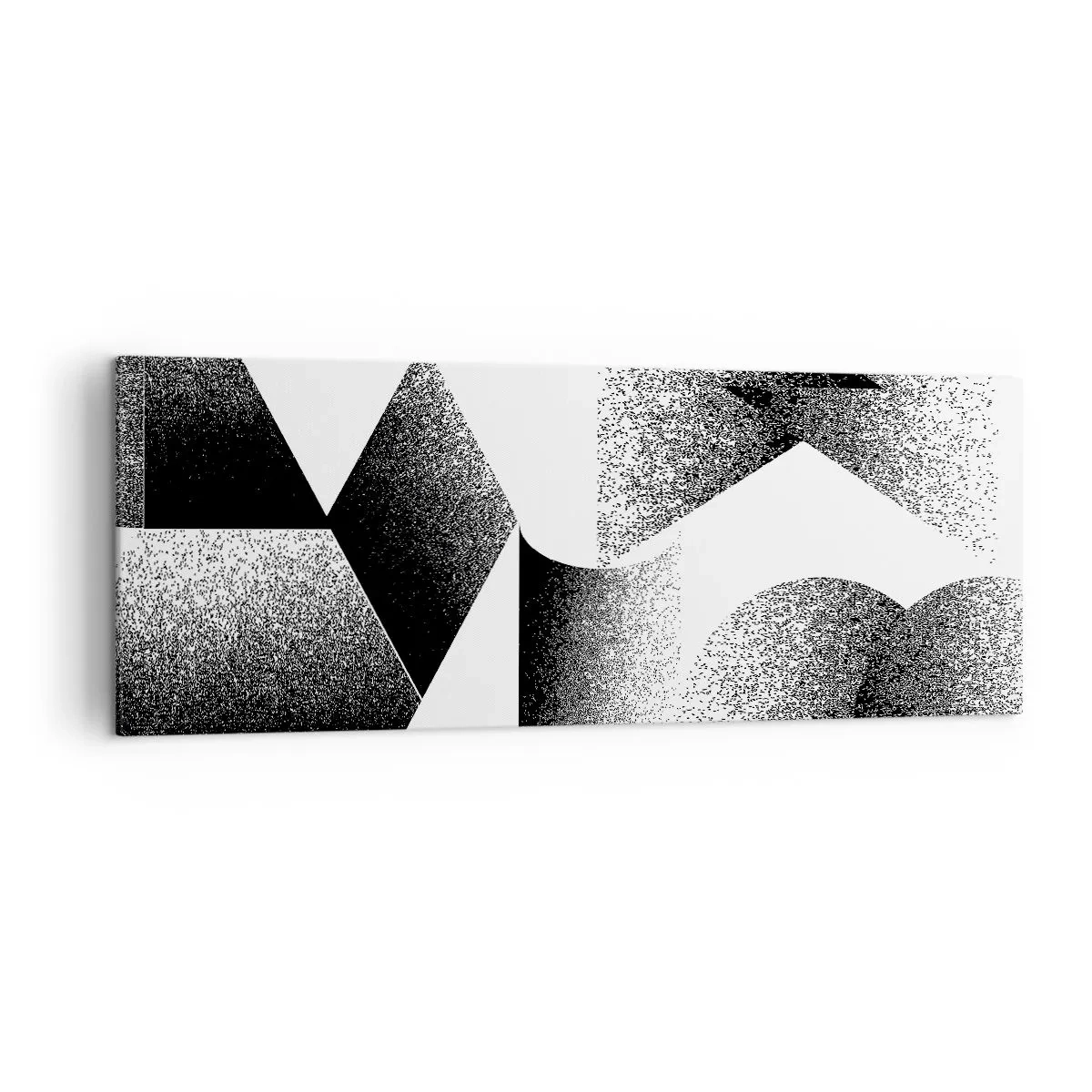 Canvastavla - Bild på duk - Vinklar och ovaler - 140x50 cm