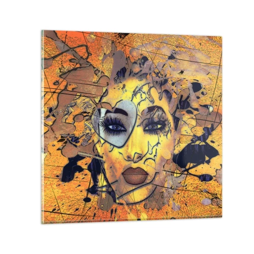 Glastavla - Bild på glas - Solig skönhet - 50x50 cm