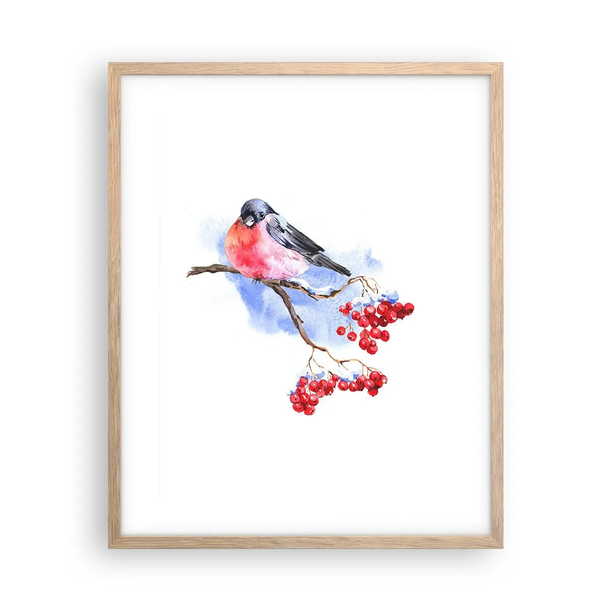 Affisch i ram av ljusek - Vinter i färger - 40x50 cm